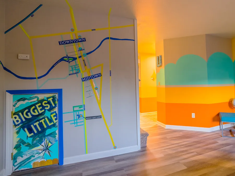 The Biggest Little map mural room