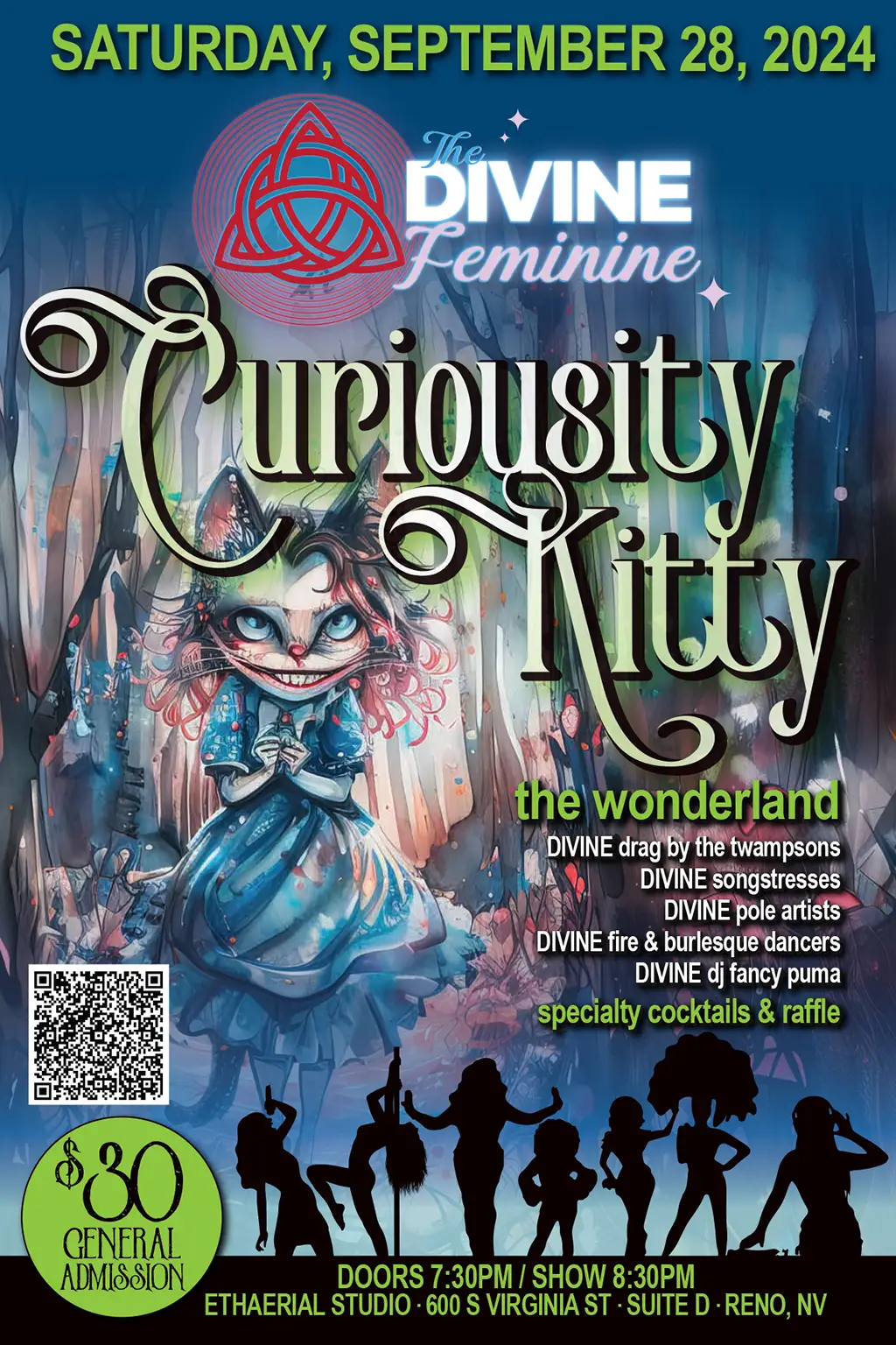 Divine Feminine Curiosity Kitten Poster